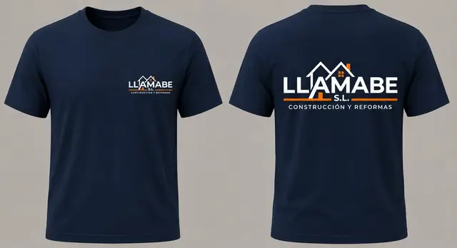 Camiseta de trabajo personalizada con logotipo de Llamabe